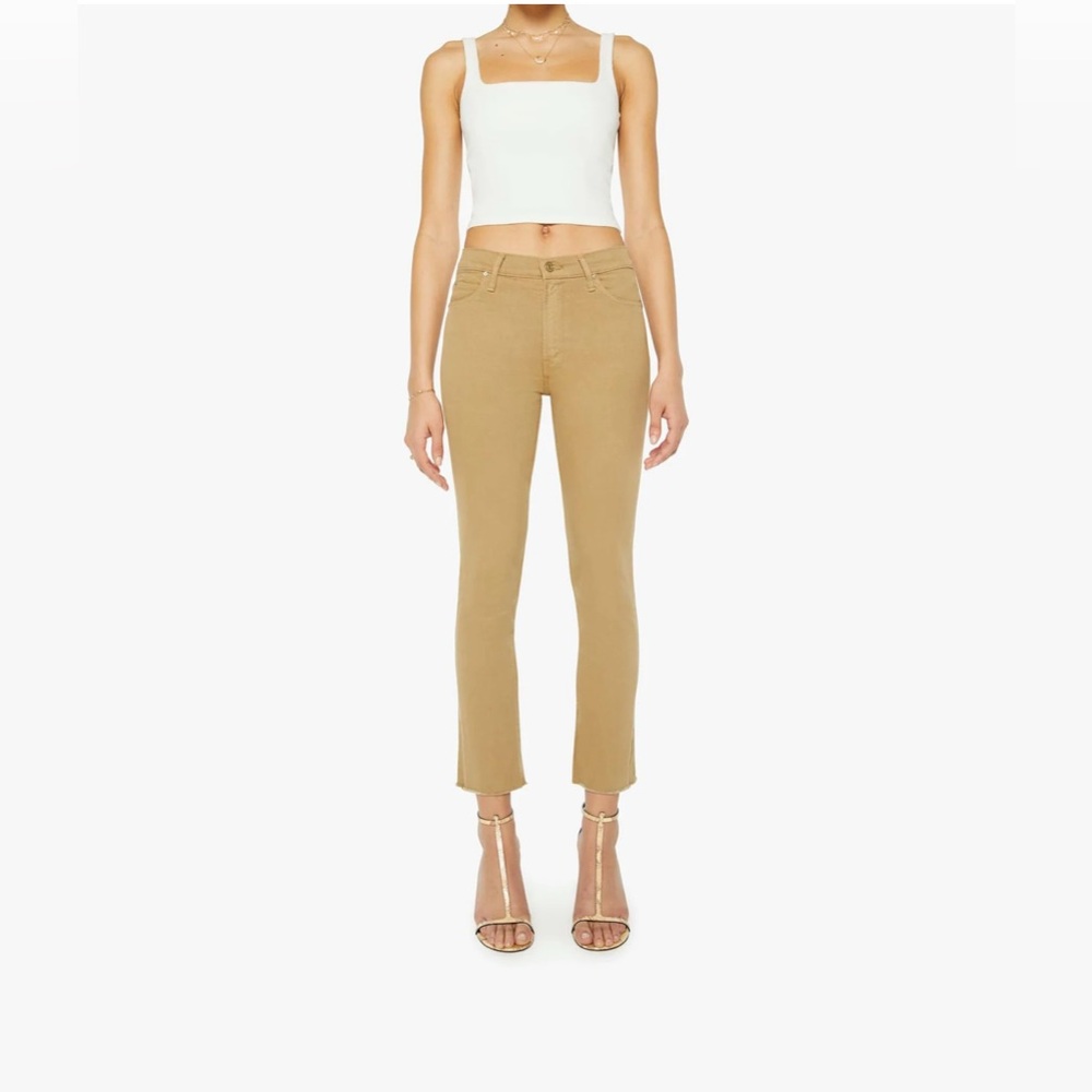 MOTHER Women's Straight Leg Jeans in Camel Tan
